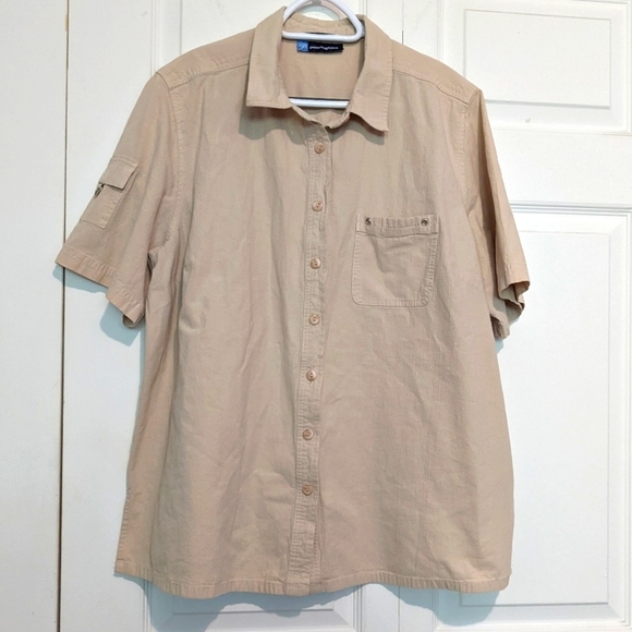 Cream Button-up Shirt by Penningtons - 1X - Y2K - Picture 2 of 6